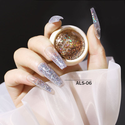 Color changing flashing aurora illusion nail art new irregular laser star fragment sequins