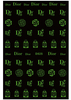 D025 Glow In Night Brand Logo 3D Nail Art Sticker