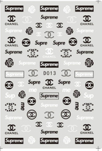D013 Brand Logo 3D Nail art sticker