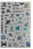 D026 Brand Logo 3D Nail Art Sticker 6 colors available