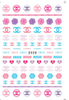 D008 CHANEL Brand Logo 3D Nail art sticker