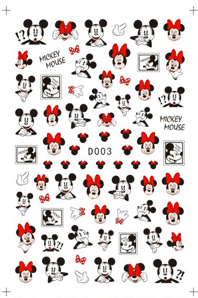 D003 Mickey Mouse 3D Nail art sticker