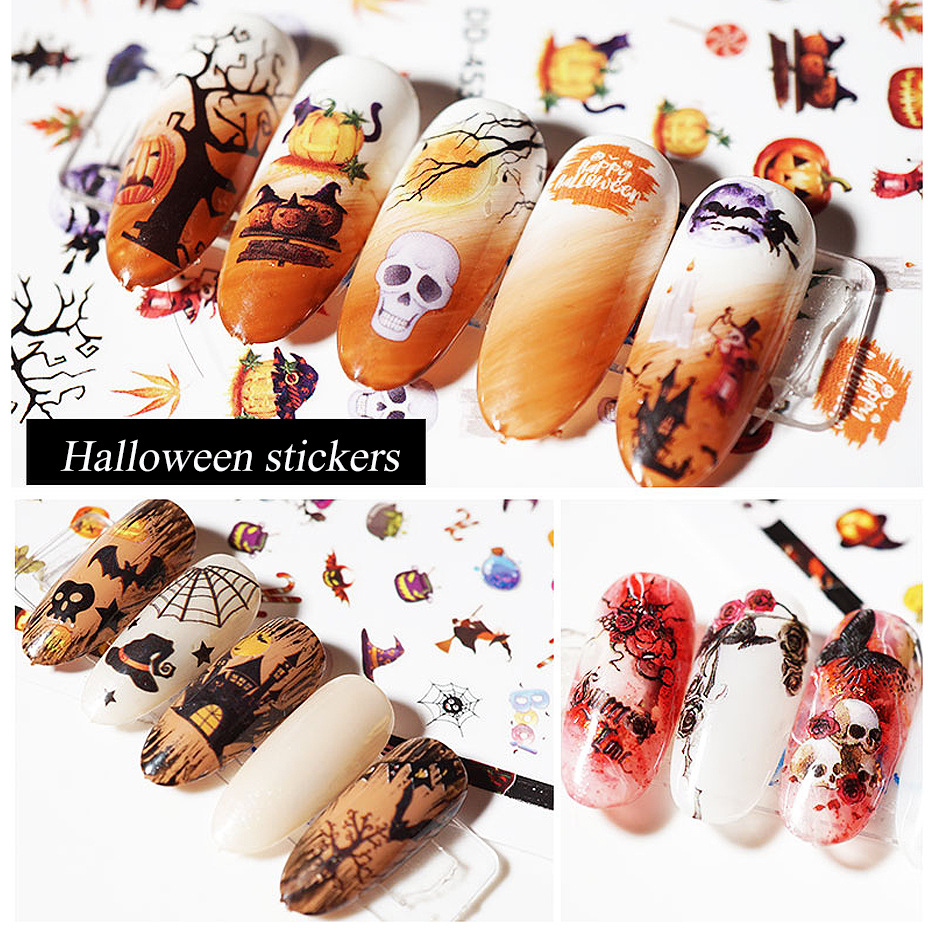 F682-F691 Halloween And Christmas 3D Nail Sticker 
