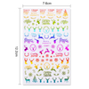 F597-600 Rainbow Colorful Christmas 3D Nail Sticker