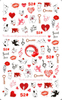 F702-F706 The Valentine's Day Nail Sticker 2020 New