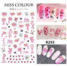 R293 Pink Pantger 3D Nail Art Sticker