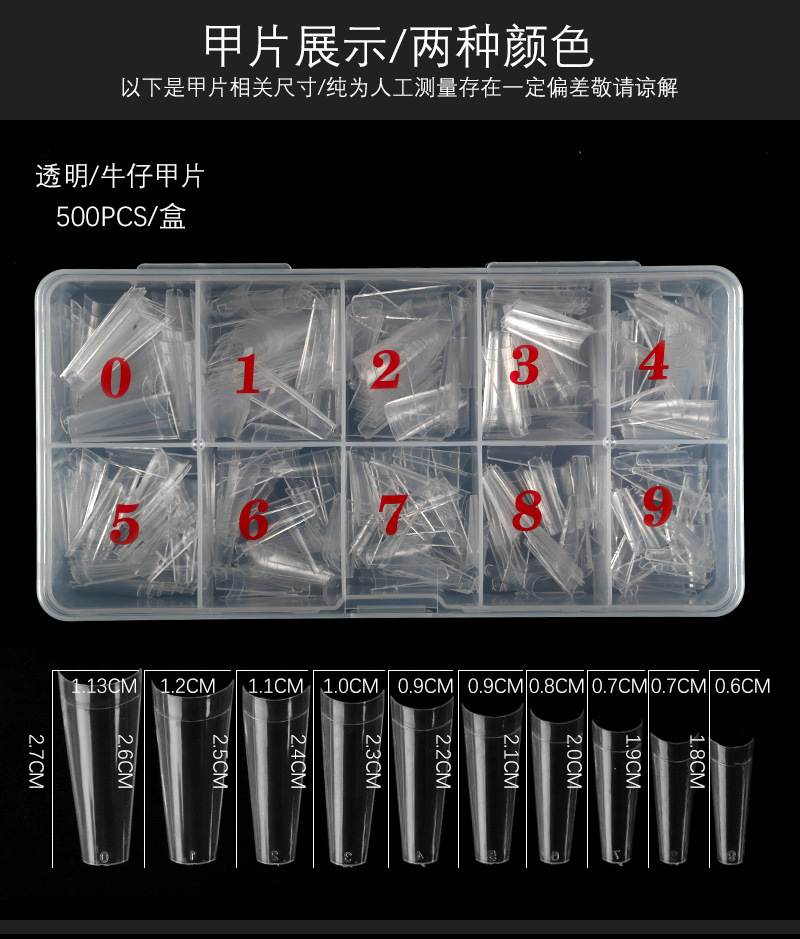 2020 New Shape Cowboy Half Cover onail artificatial tips