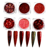 Colorful Foil Nail Glitter Powder Set