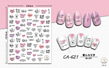 CA621 Valentine's Day Love Word Self-adhesive Nail Art Sticker