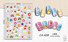 CA608 Rainbow Self-adhesive Nail Art Sticker