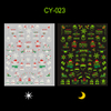 Glow In Dark Christmas Nail Sticker 2021 New CY019-CY027