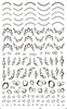F551 4 Colors Gold Silver Black White 3D Self Adhesive Nail Art Sticker