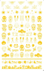 F603 The Hallowmas 3D Self Adhesive Nail Art Sticker Gold Silver 2 colors available