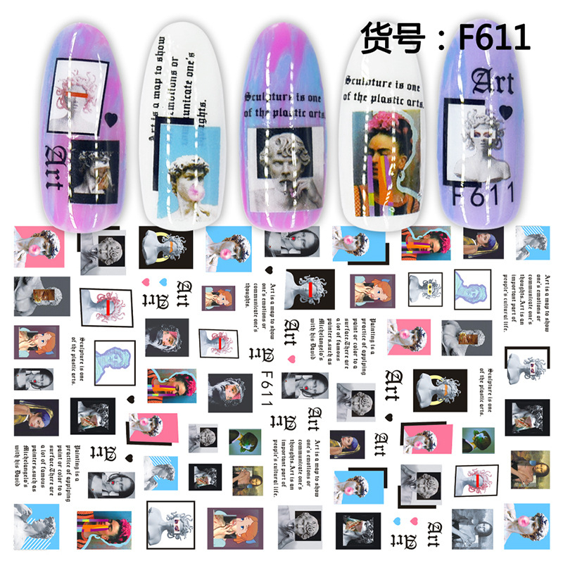 F611 The Autumn Fall season 3D Self Adhesive Nail Art Sticker 