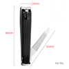 Matte Black Silver Stainless Steel Nail Clipper with file