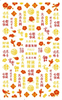 F822-F825 DIY Design 3D Self Adhesive New Year Nail Art Sticker