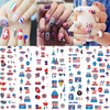 WG588-599 American Independence Day Nail Sticker