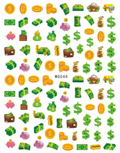 WG544-552 Dollar Nail 3D Sticker