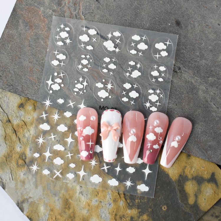 Thin Rainbow Heart Nail Diy Sticker