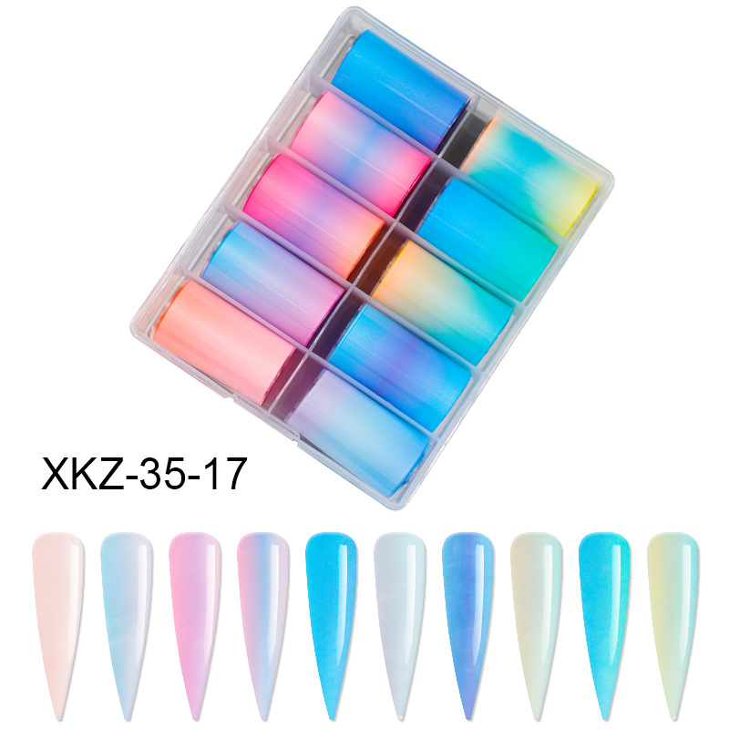 Colorful Fluorescent Nail Transfer Foil 
