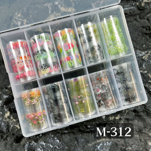 Flower Bamboo Nail Foils for Transfer Paper Cartoon Sticker