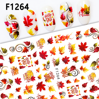 2026 Autumn Leaves Nail Adhesive Sticker