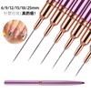 Metal Handle Nail Liner Brush DIY Painting Brush Drawing Lines Stripe Flower Painting Pen