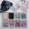 Flower Nail Foils for Transfer Foils Paper Floral Stickers Colorful Nail Wraps Tulip Purple Nail Art Decorations
