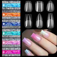 PMMA Material 600pcs/box Semi-Frosted Soft Gel Tips High Quality