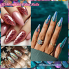 120pcs/box Mermaid 3D False Nail Tips