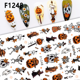 2026 New Halloween Nail Sticker Adhesive Nail Decal 