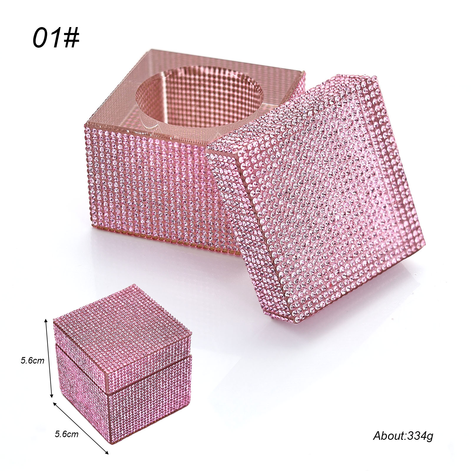 Full Diamond Nail Glass Bottle for Pen Washing Liquid Jewelry Storage Cup