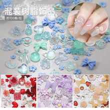 3D Resin Bow Flower Nail Decoration Charms Nail Accessories