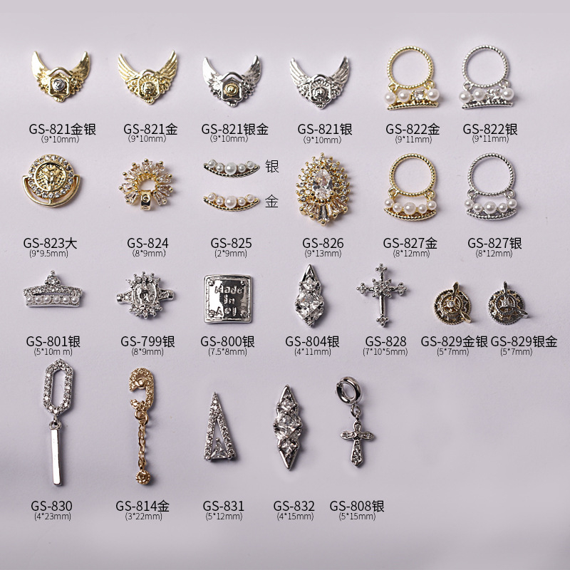 2019 New Vintage Stylish Nail Art Zircon Jewelry High Quality Not Fade