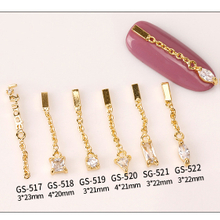 Nail Art Zircon Jewelry Real Gold Plating Nail Diamond Decorations Good Quality Not Fade