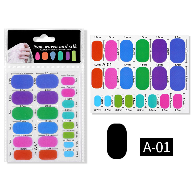 2pcs/bag Non-waven Nail Silk Extension Film