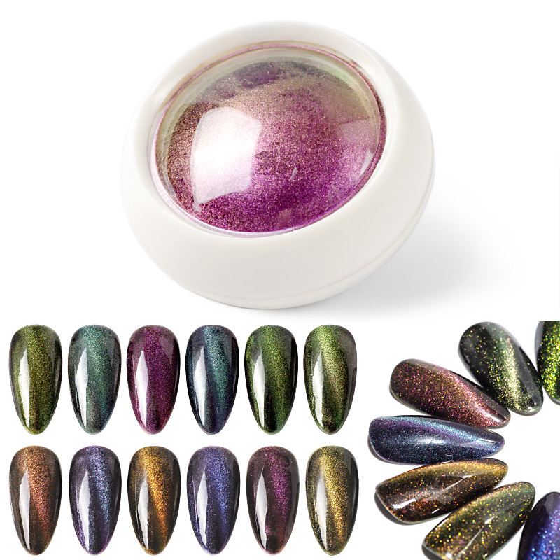 5D Cats Eye Chameleon Magnetic Pigments for nail art 