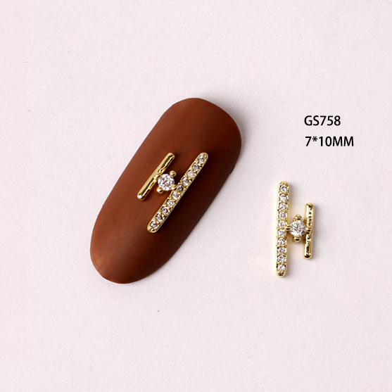 Nail Art Zircon Jewelry Real Gold Plating Nail Diamond Decorations Good Quality Not Fade