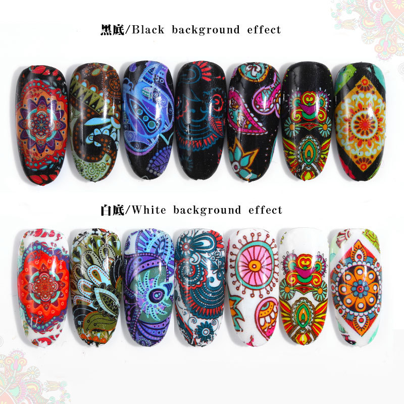 2019 Spring Flower Nail Transfer Foil Sticker Set