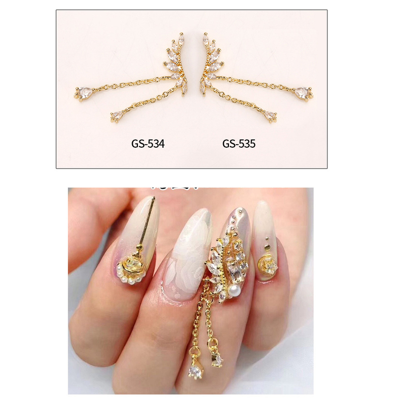 Nail Art Zircon Jewelry Real Gold Plating Nail Diamond Decorations Good Quality Not Fade