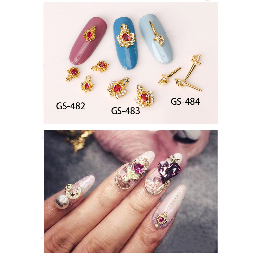 Nail Art Zircon Jewelry Real Gold Plating Nail Diamond Decorations Good Quality Not Fade