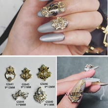 Real Gold Plating Do Not Fade Nails Zircon Jewelry Angel Wings Nail Decoration