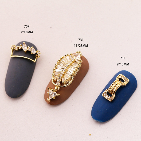 New Arrival Zircon Pendant Shiny Exaggerated Nail Jewelry Real Gold Plating Do Not Fade