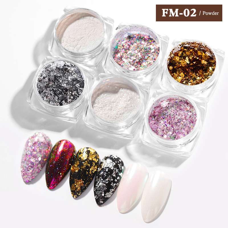 Nail Sequins Neon Powder Pearl Powder Shell Powder Set
