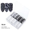 Black And White Nail Transfer Foil Sticker