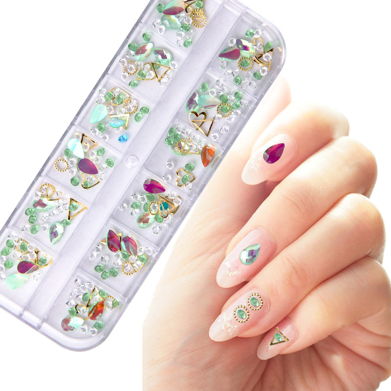 Mixed Design Alloy Decoration Symphony Pearl Nail Patch Sequin