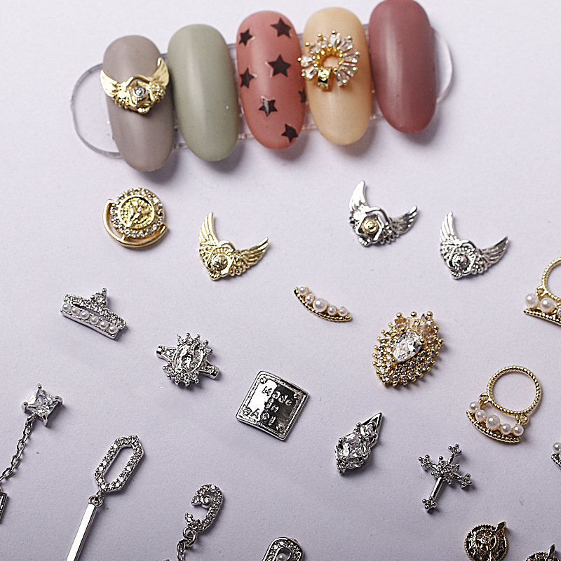 2019 New Vintage Stylish Nail Art Zircon Jewelry High Quality Not Fade