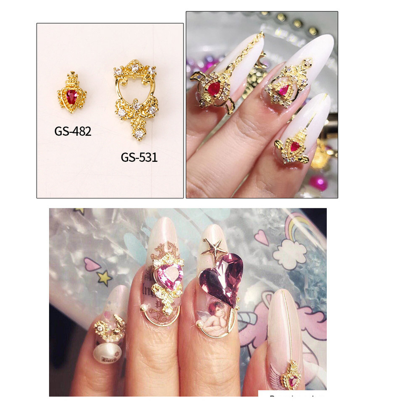 Nail Art Zircon Jewelry Real Gold Plating Nail Diamond Decorations Good Quality Not Fade