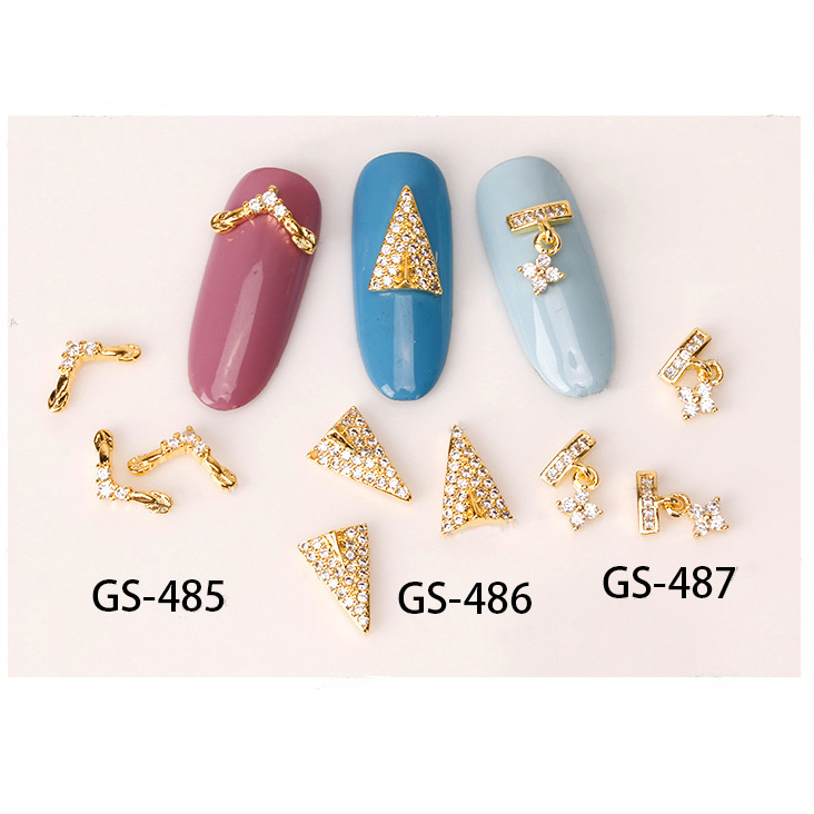 Nail Art Zircon Jewelry Real Gold Plating Nail Diamond Decorations Good Quality Not Fade