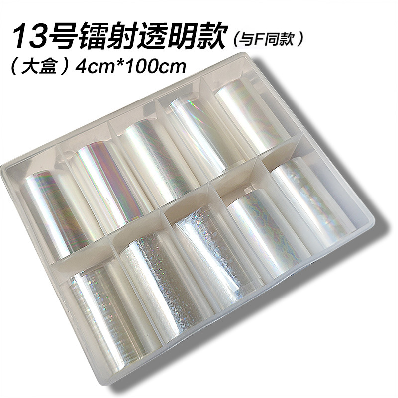 New Arrival Laser Lace Marble Flower Transfer Foil Sticker 10 Pcs/set